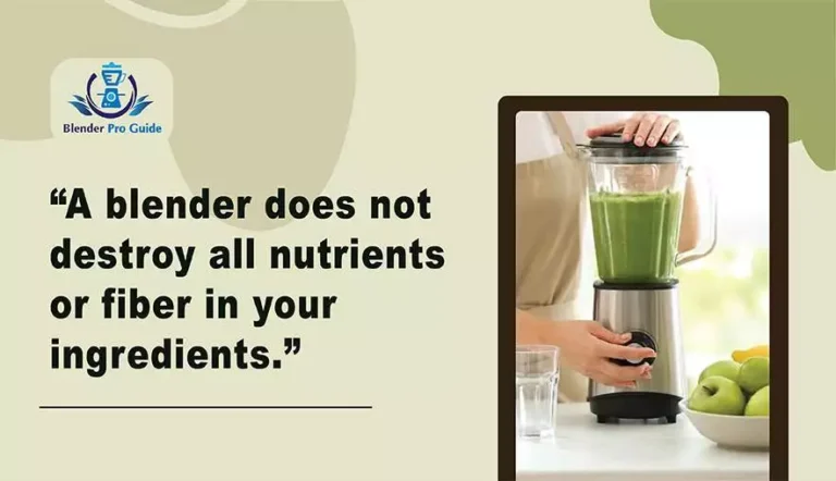 Does blending destroy fiber: Effects of Blending on Nutrient-rich Foods