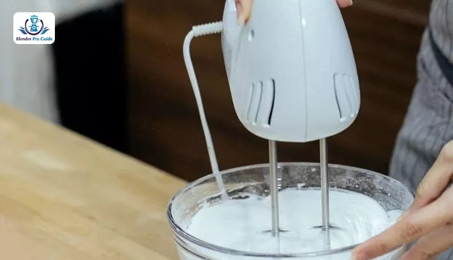 Step-by-step process to froth milk with an immersion blender