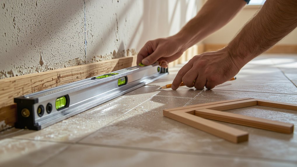 ensure wall and floor alignment